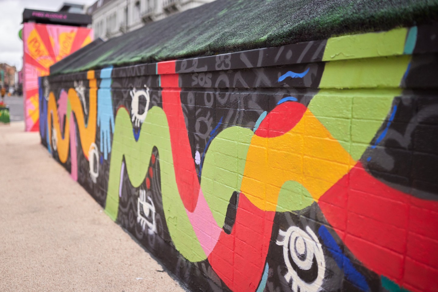 The colourful street art mural celebrates the University's 200th year anniversary