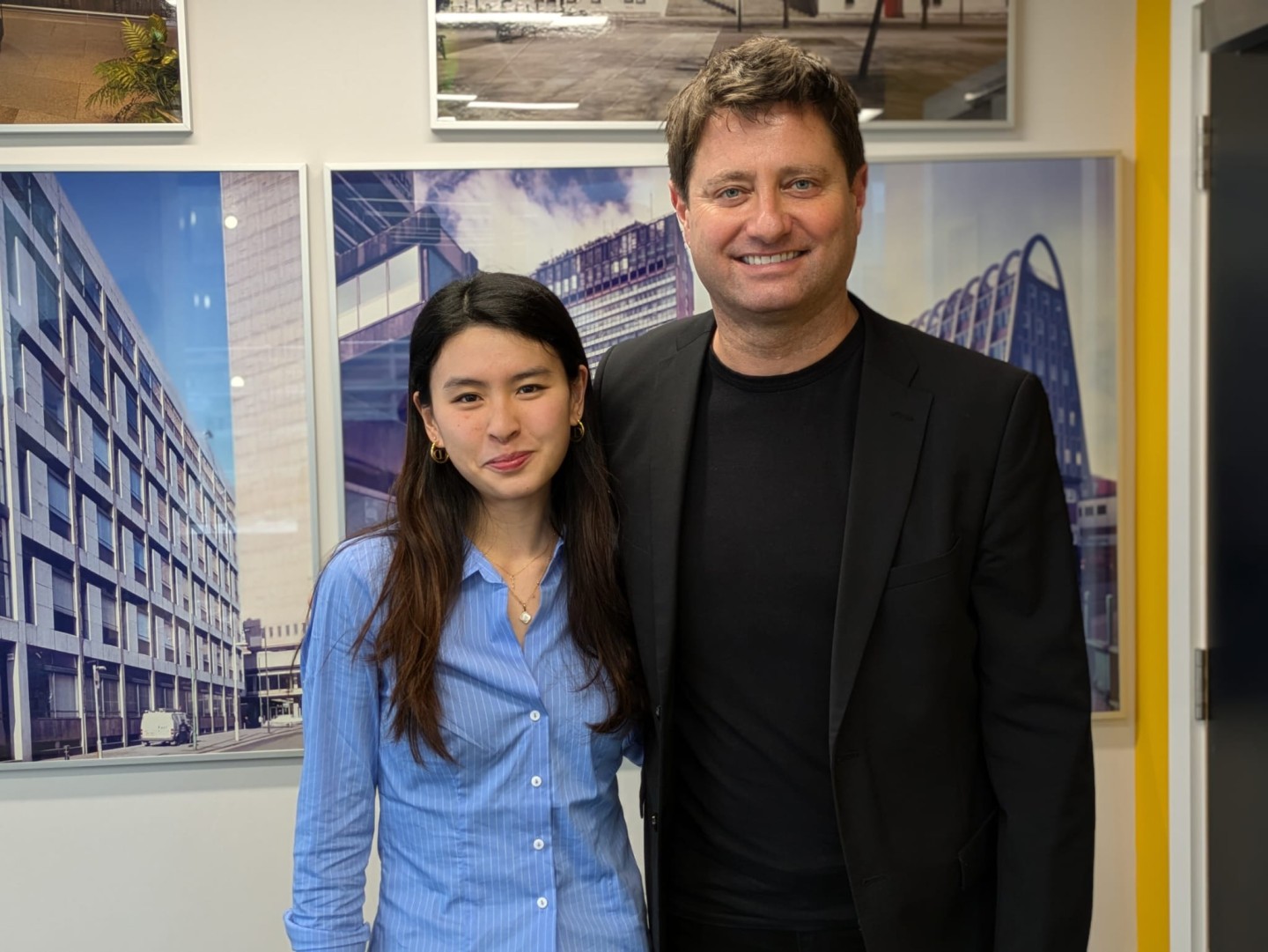 Image of architecture student and George Clarke